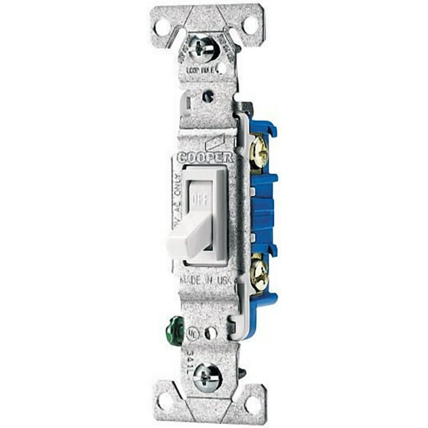 by Cooper Wiring Great Value Part 1301-7W Grd Switch White Single Item New i